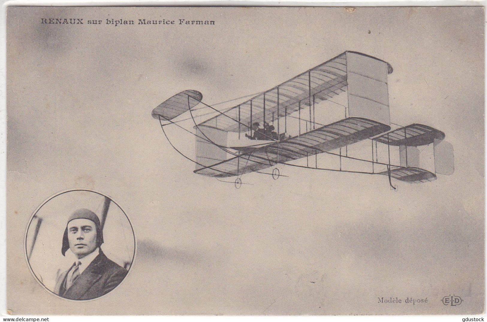 Renaux, Sur Biplan Maurice Farman - Aviateurs