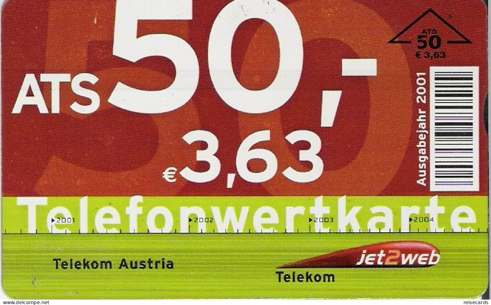 Austria: Telekom - 2001 107A Telefonwertkarte - Austria