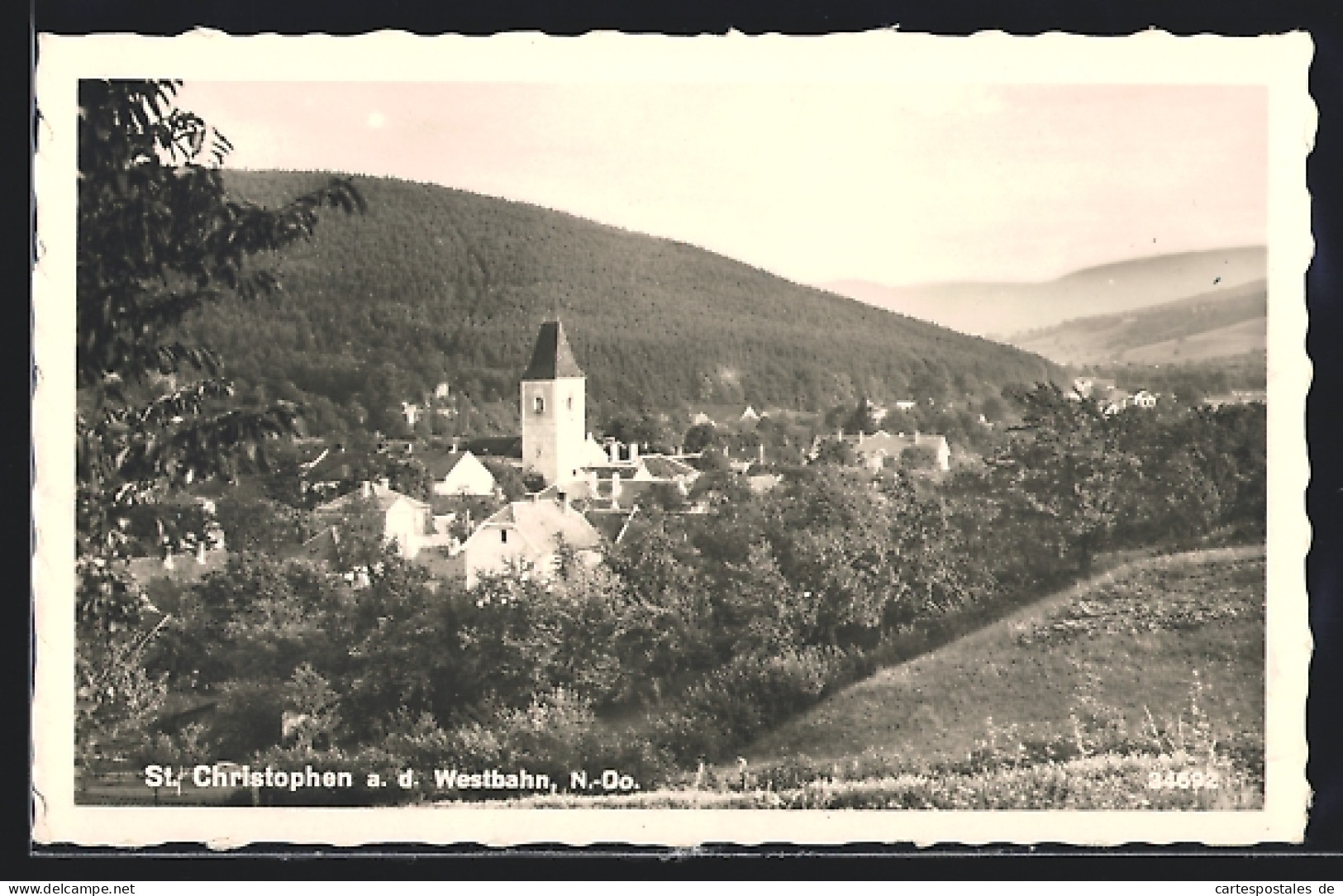 AK St. Christophen A. Westbahn, Ortsansicht Aus Der Vogelschau  - Sonstige & Ohne Zuordnung