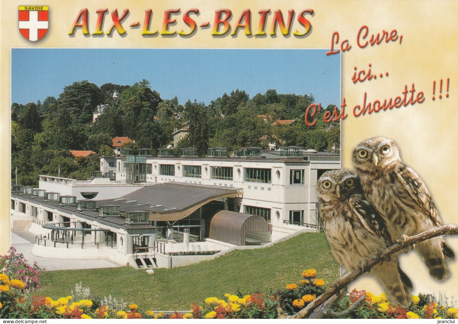 CPM. AIX-LES-BAINS . LES THERMES CHEVALLEY  .  Arch. Stanislas FISZER  .  CARTE NON ECRITE - Aix Les Bains