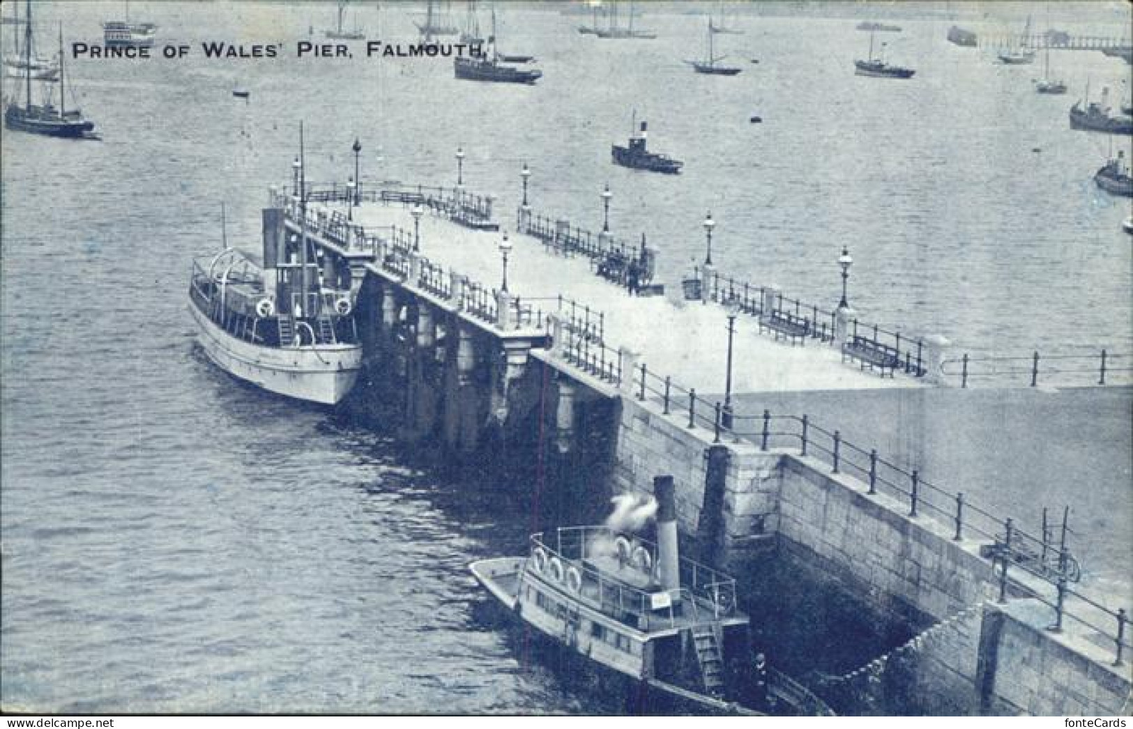 11384173 Falmouth Cornwall Prince Of Wales Pier Dampfschiffe Grossbritannien - Sonstige & Ohne Zuordnung