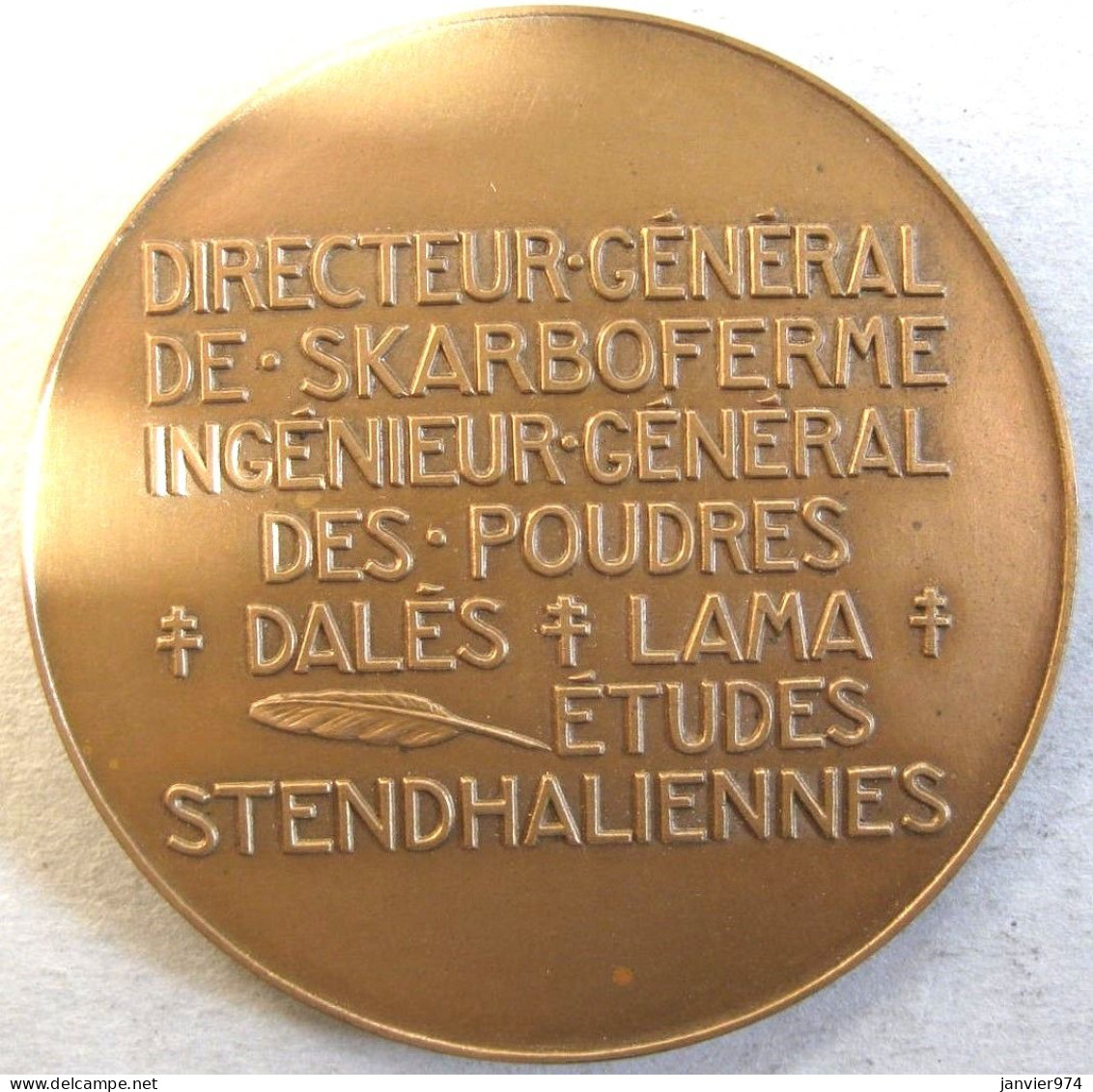 Médaille En Bronze Et Boite Francois Michel-Dalès 1956 Mines De Silésie, Résistant, Par Turin - Altri & Non Classificati