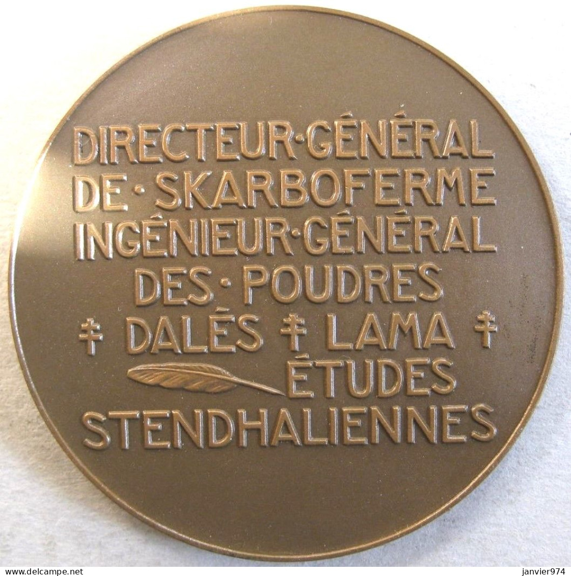 Médaille En Bronze Et Boite Francois Michel-Dalès 1956 Mines De Silésie, Résistant, Par Turin - Other & Unclassified