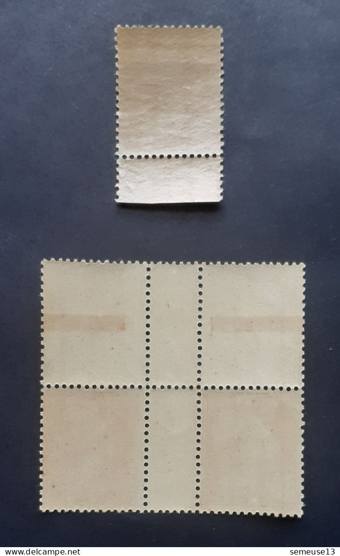 Semeuse 141 Jolie Paire Papier Blanc Et Isolé Papier GC - Pas Cher - 1906-38 Semeuse Con Cameo
