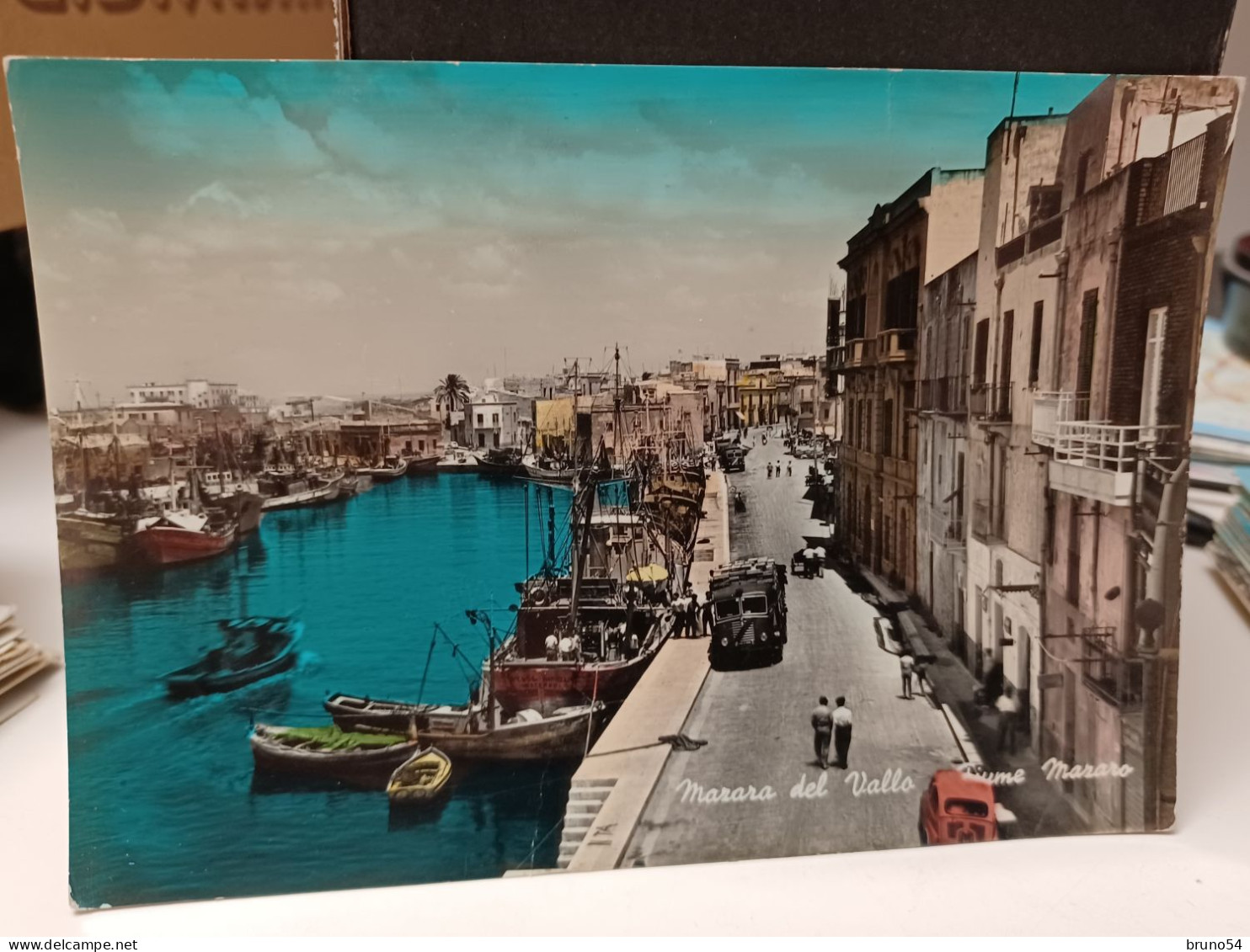 Cartolina Mazara Del Vallo Provincia Trapani ,fiume Mazarò 1961 - Trapani