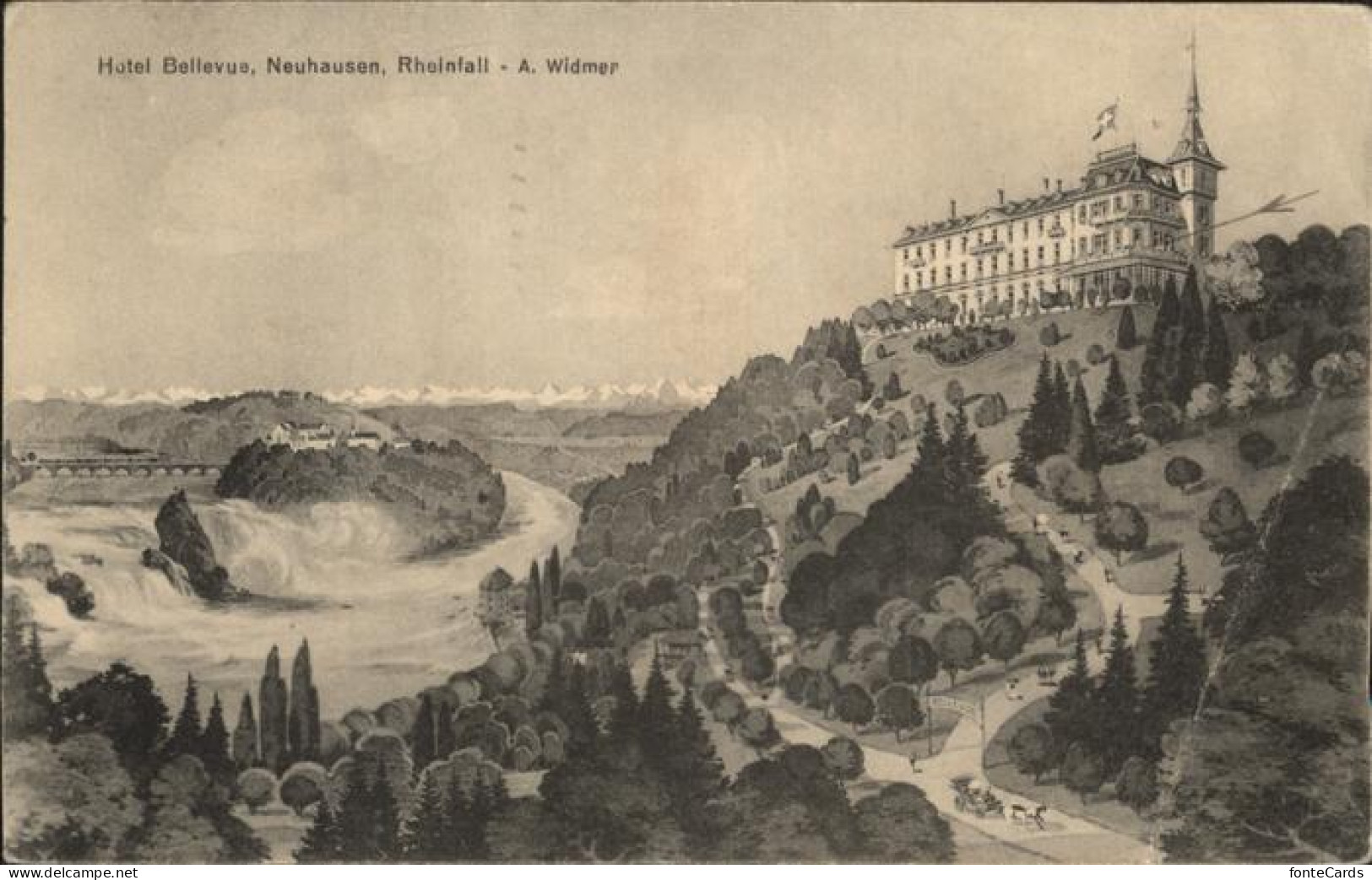 11383845 Neuhausen Rheinfall Hotel Bellevue Alpenblick Schaffhausen - Autres & Non Classés