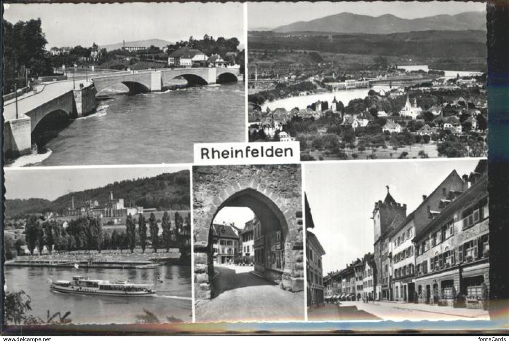 11383793 Rheinfelden AG Rhein Bruecke Schiff Tor Turm Rheinfelden - Sonstige & Ohne Zuordnung