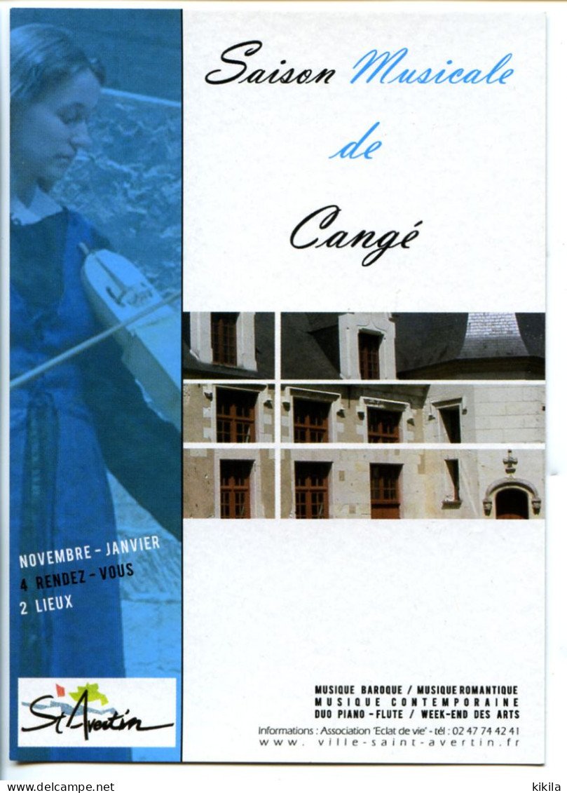 CPSM / CPM 10.5 X 15  Indre Et Loire SAINT AVERTIN Château De Cangé  Saison Musicale  2005-2006 * - Saint-Avertin