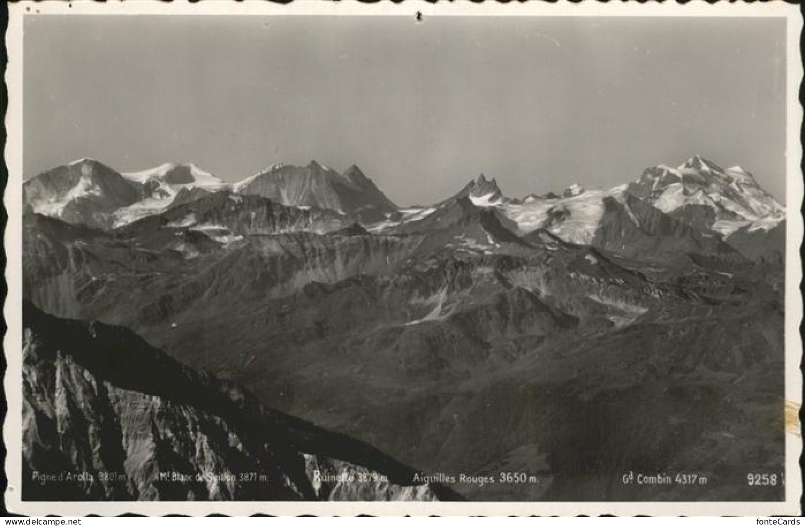 11383632 Arolla VS Pigne D Arolla Mt. Blanc De Seillon Ruinette Aiguilles Rouges - Autres & Non Classés