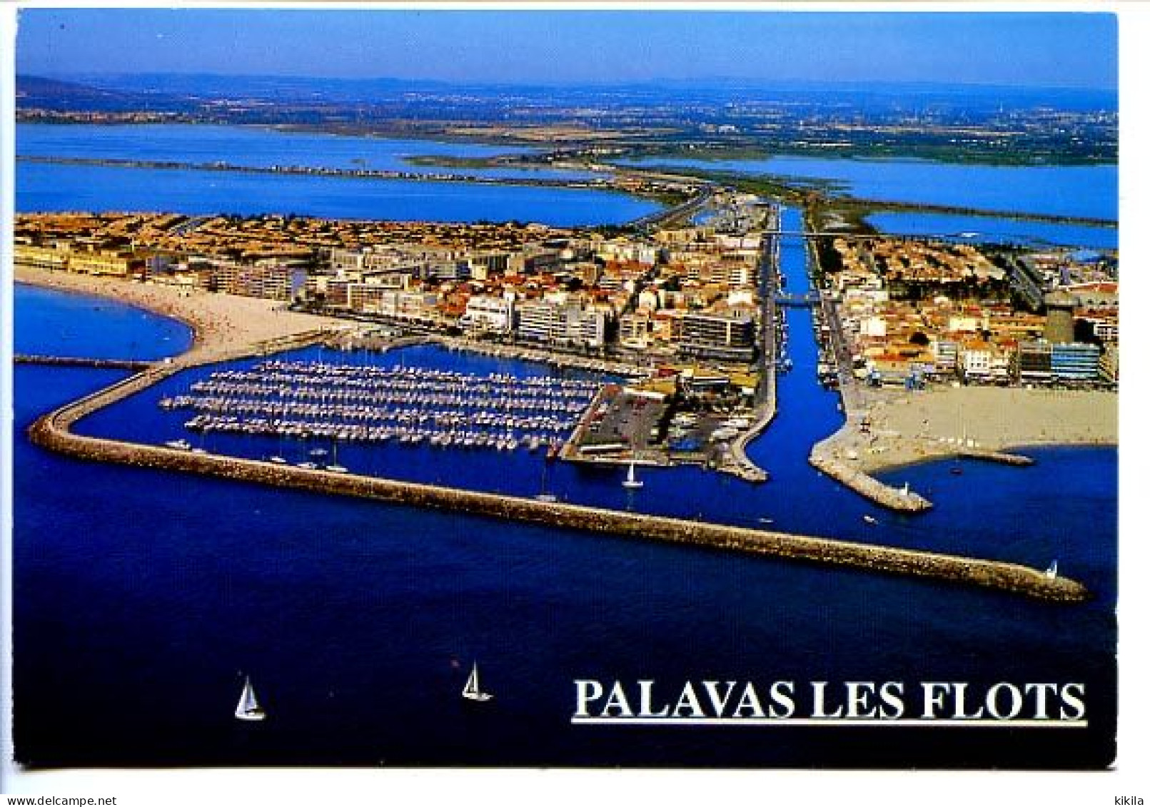 CPSM 10.5 X 15 Hérault PALAVAS LES FLOTS   Vue Aérienne Du Port De Plaisance Et Du Centre De La Station Balnéaire - Palavas Les Flots