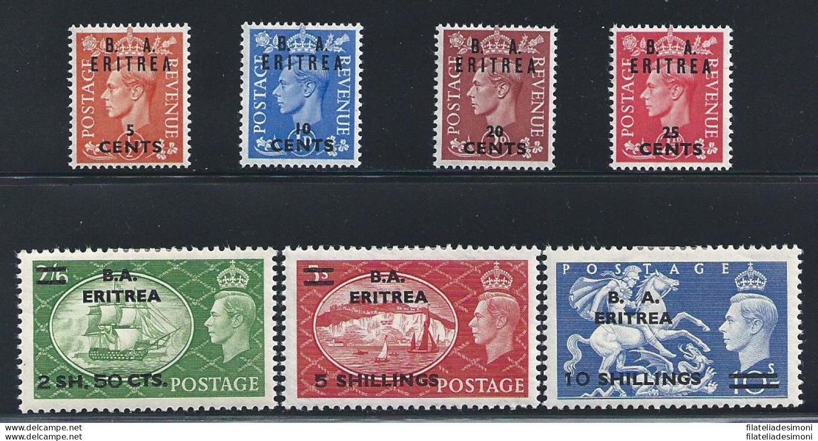 1951 ERITREA Occ. Inglese, N. 27/33 7 Valori  MNH/** - Altri & Non Classificati