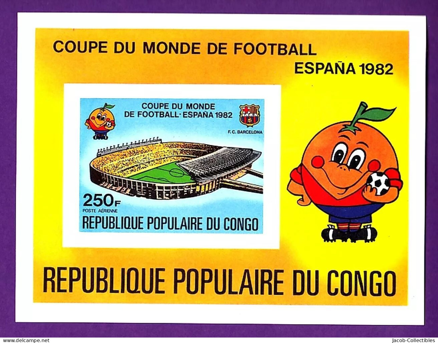 FIFA World Cup Mundial Football Soccer Sport Coupe Du Monde 1982 Congo - 1982 – Spain