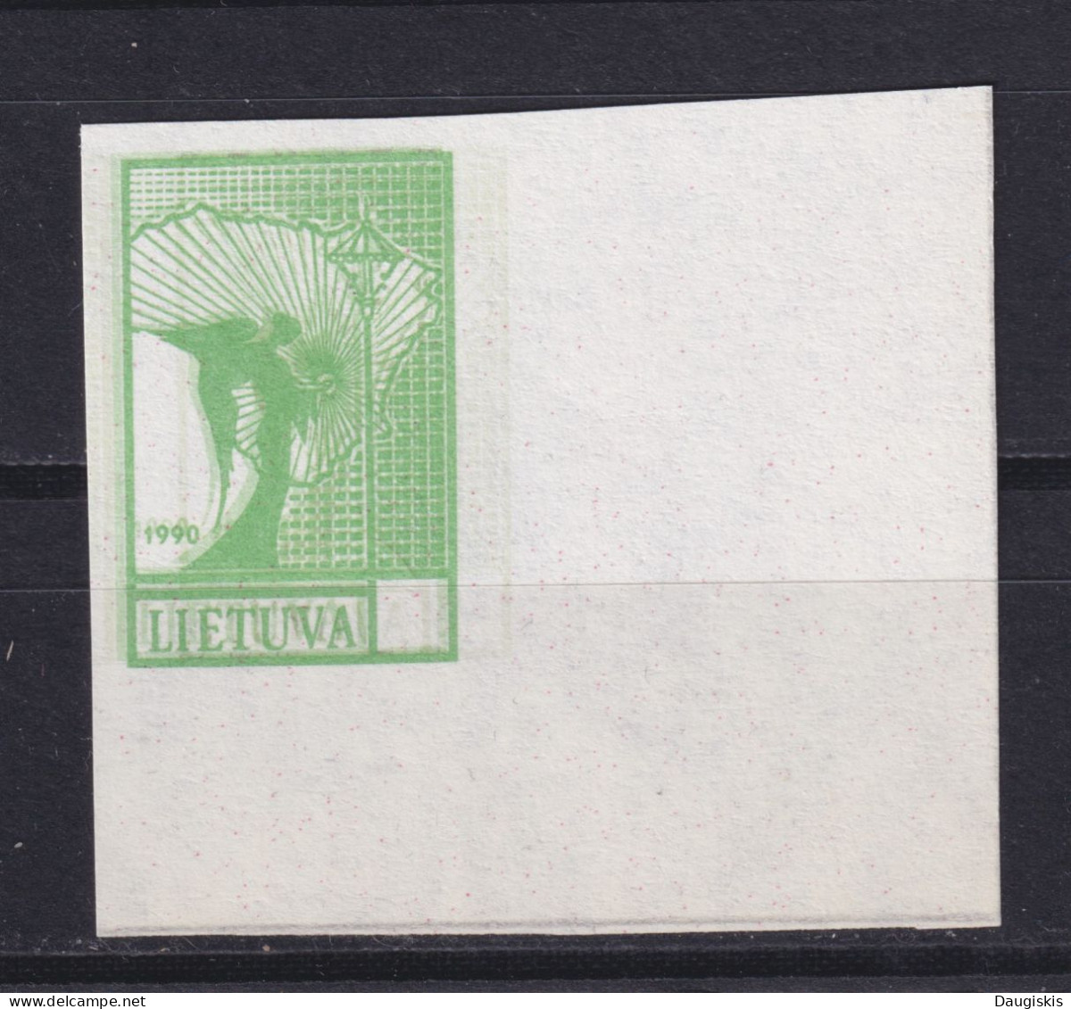 1990 Lithuania Angel II PROOF Mi P461 P2 Trial Print On Book Paper Without Face Value DOUBLE PRINT !!! - Lituania