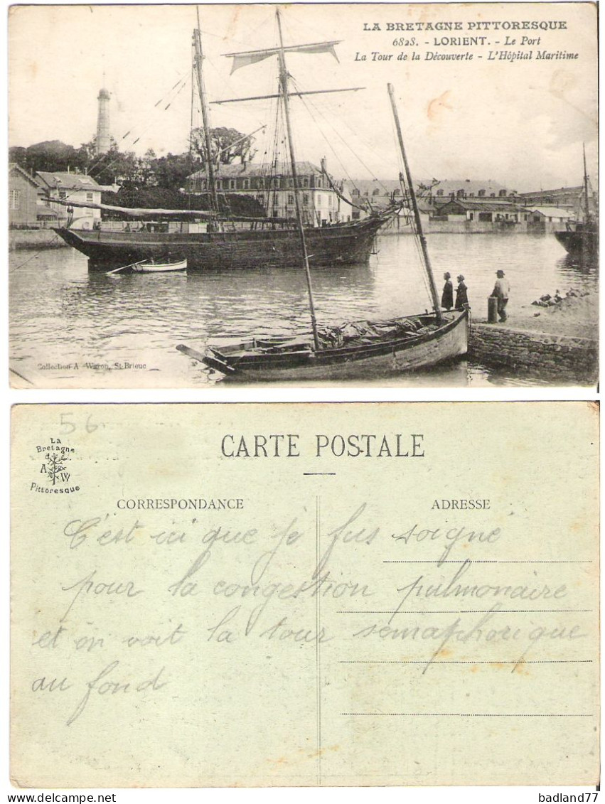 56 - LORIENT - Le Port - La Tour De La Découverte - L'Hôpital Maritime - Lorient