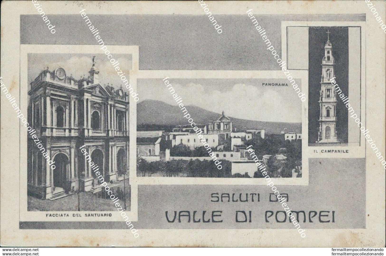 Bf384 Cartolina Saluti Da Valle Di Pompei 1928 Napoli - Napoli (Neapel)