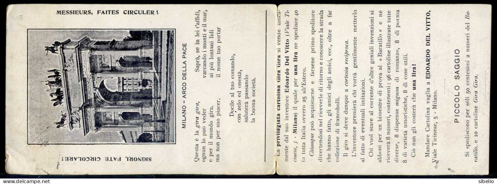 Rara Cartolina GIRA GIRA Inventata Da Edoardo Del Vitto Di Milano - Viaggiata Nel 1903 - Rif. An005 - Andere & Zonder Classificatie