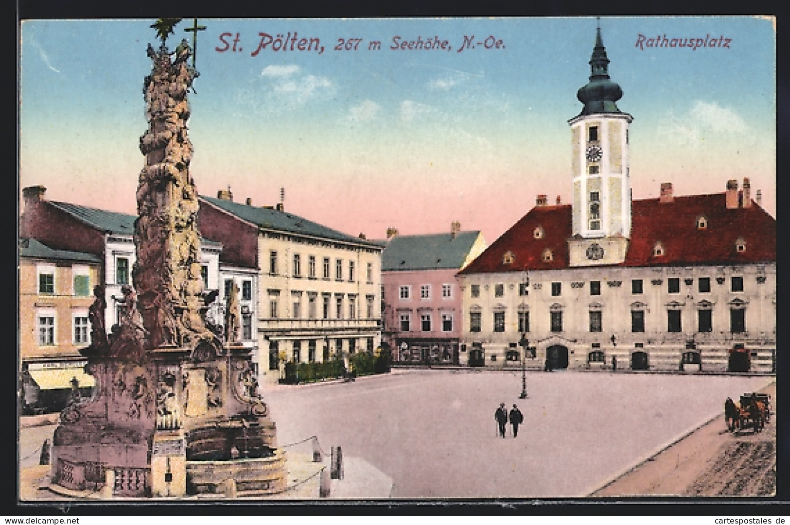 AK St. Pölten /N.-Oe., Rathausplatz  - Altri & Non Classificati