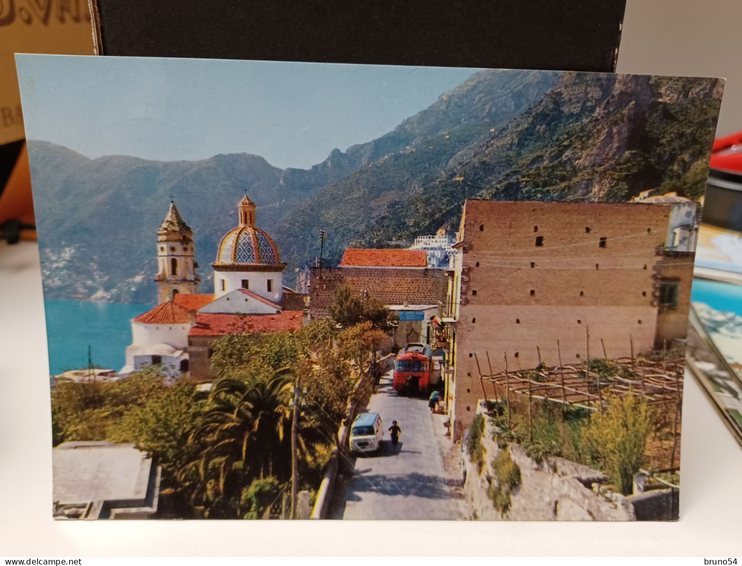 Cartolina Praiano Vettica Provincia Salerno ,via Nazionale Con Vista Di Positano 1969 - Salerno