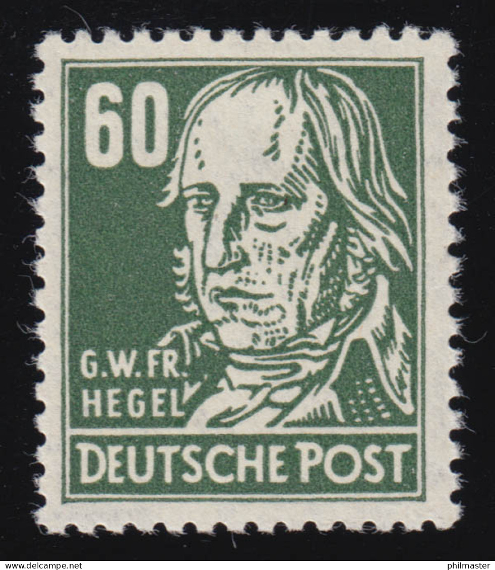 338za XI Georg Hegel 60 Pf Wz.2 XI ** Geprüft - Ungebraucht