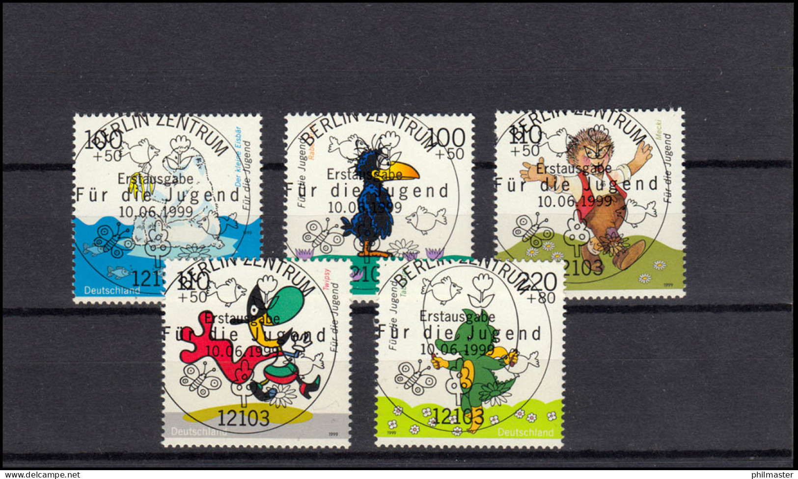 2055-2059 Trickfilmfiguren 1999: Satz Mit Vollstempel ESSt Berlin 10.6.1999 - Used Stamps