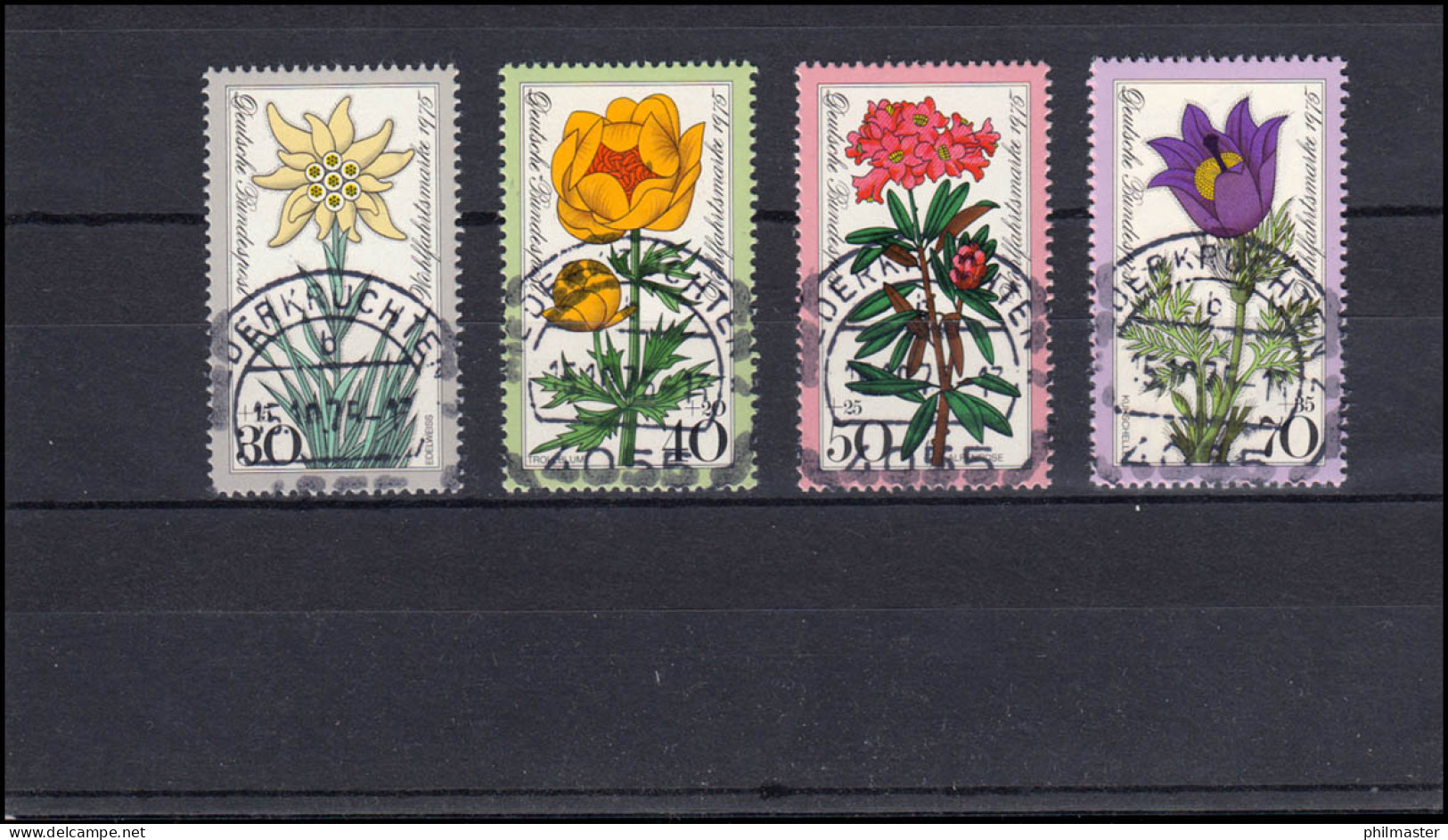 867-870 Wofa Alplenblumen: Satz Voll-O Ersttagsstempel Niederkrüchten 15.10.1975 - Gebruikt