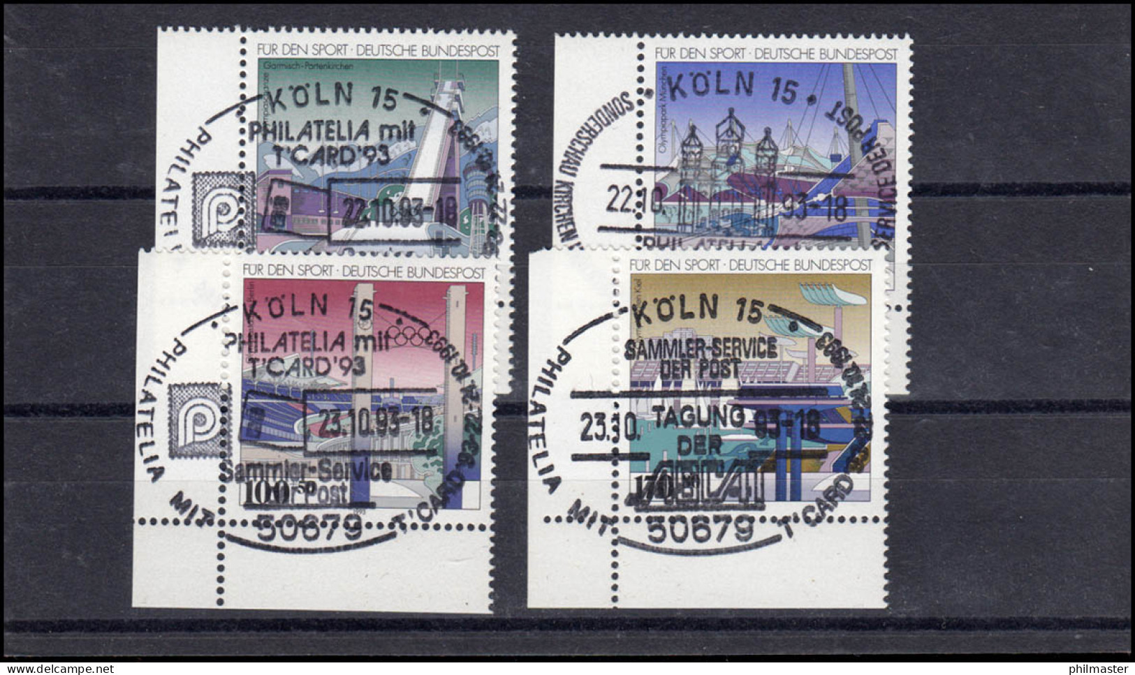 1650-1653 Olympia Sportstätten In Deutschland: Satz Mit SSt Köln 22/.23.10.1993 - Used Stamps