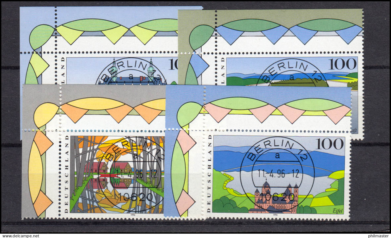 1849-1852 Bilder Aus Deutschland 1996: ER-Satz O.l. Voll-O Der VS Berlin ET-O - Oblitérés