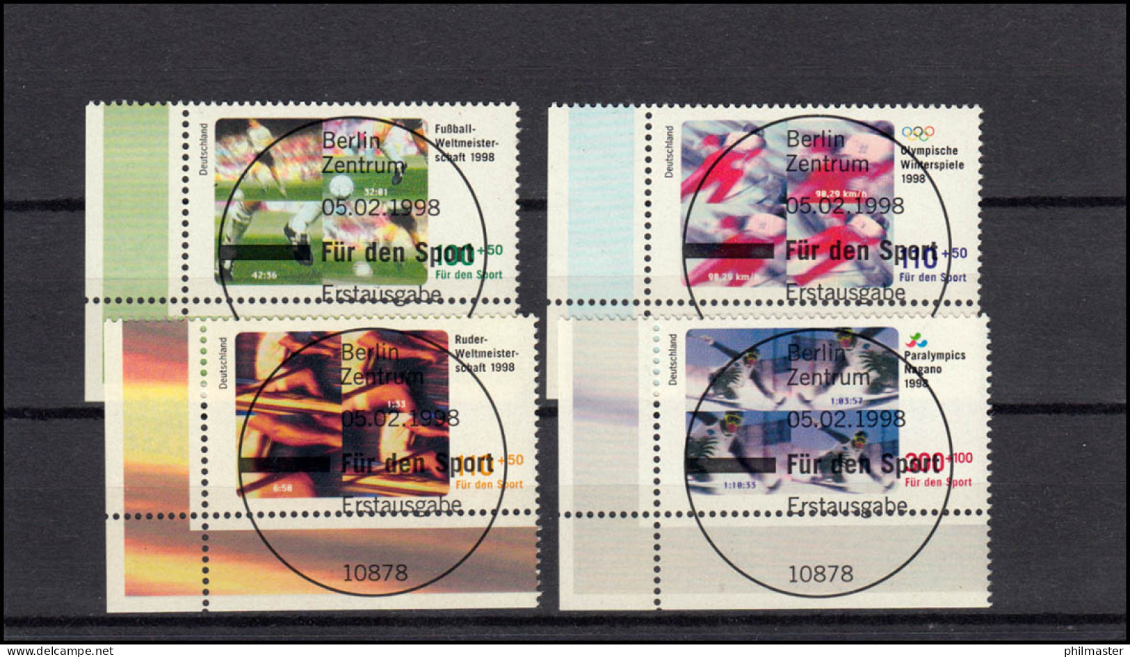 1968-1971 Sporthilfe 1998: ER-Satz U.l. Mit Vollstempel Berlin ESSt 5.2.1998 - Used Stamps