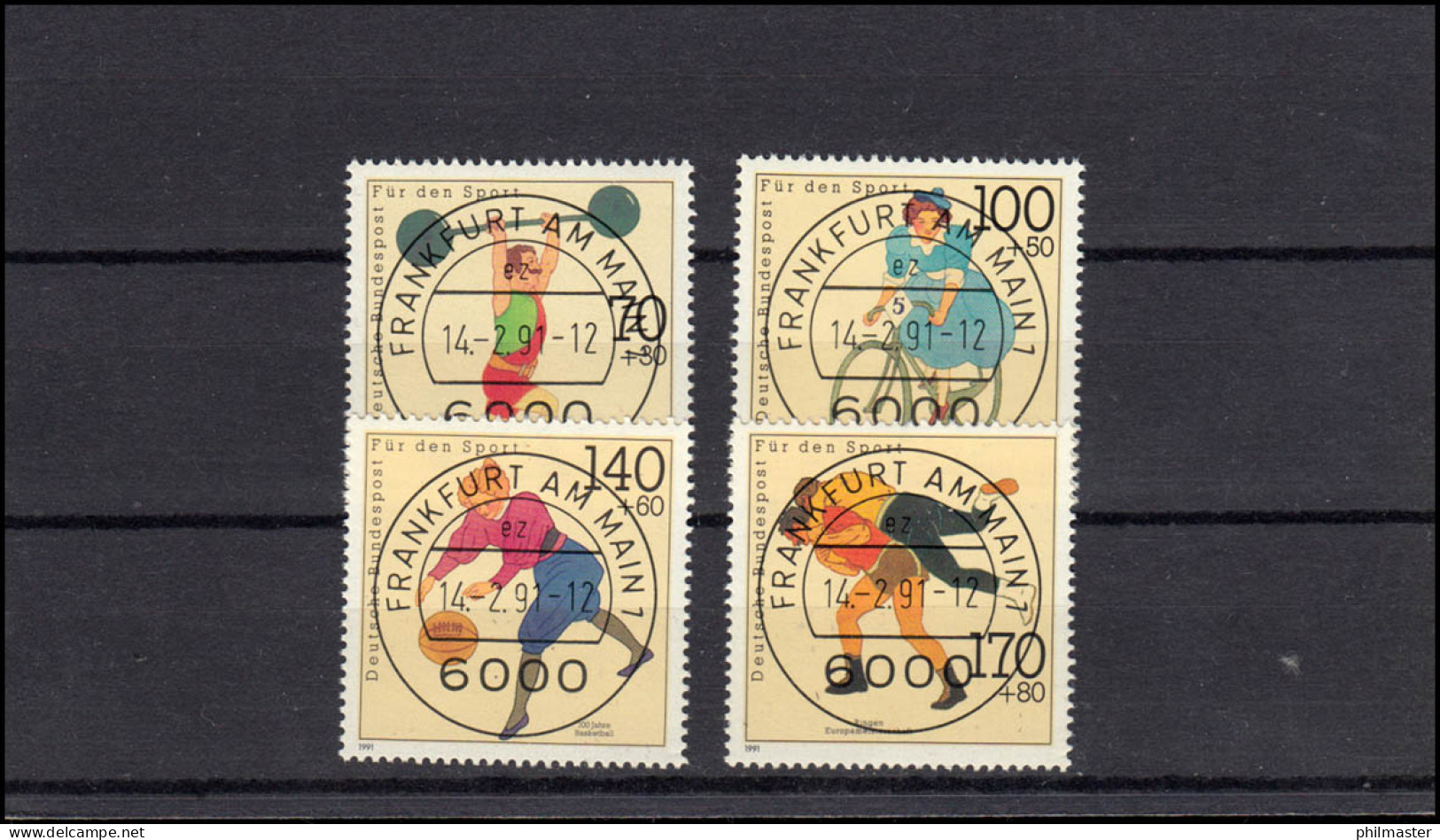 1499-1502 Sporthilfe 1991: Satz Mit Voll-O Der VS Frankfurt/Main Mit ET-O - Used Stamps