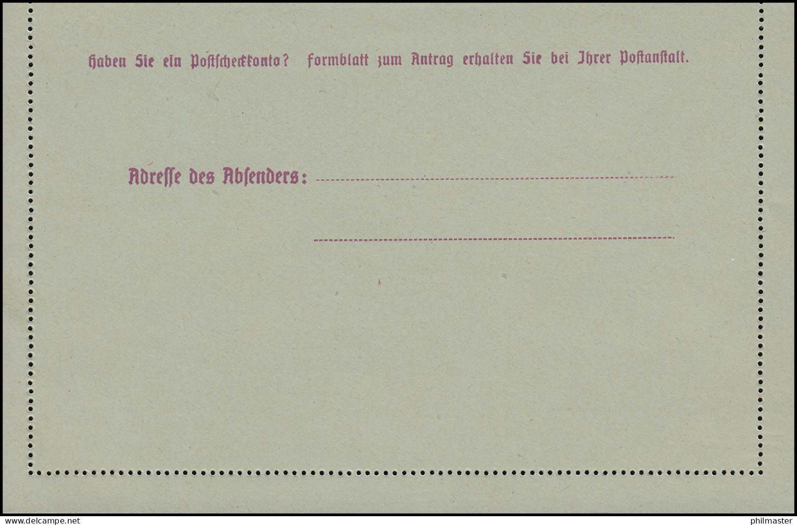 Bayern Kartenbrief K 12 Abschiedsausgabe 20 Pf, Wie Verausgabt ** - Postal  Stationery