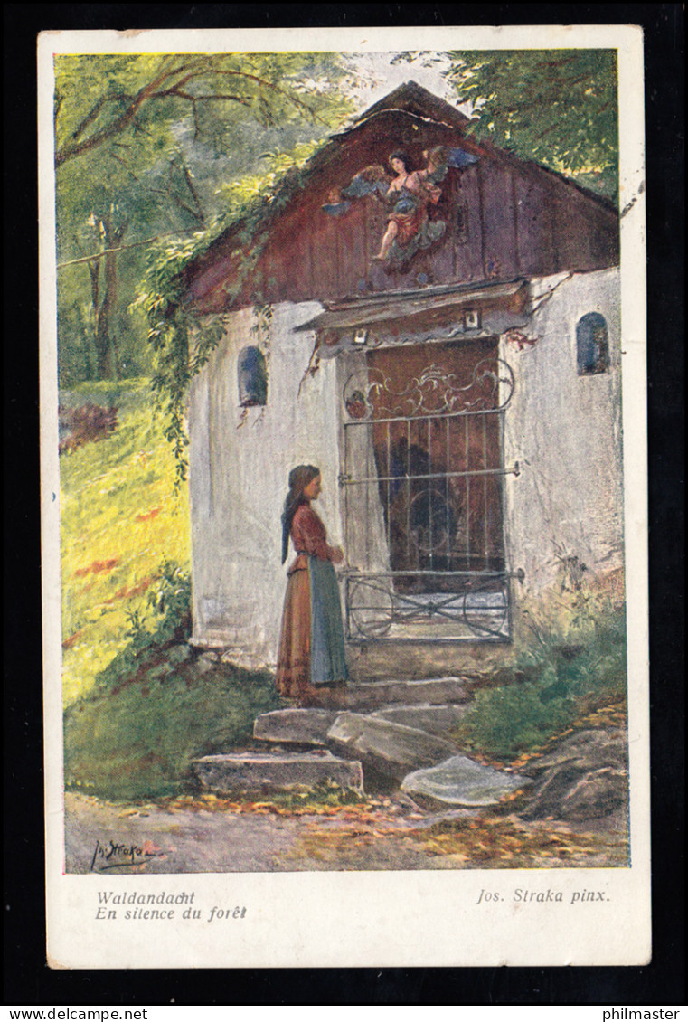 Künstler-AK Josef Straka: Waldandacht, Wiener Kunst, IMST 19.7.1914 - Unclassified
