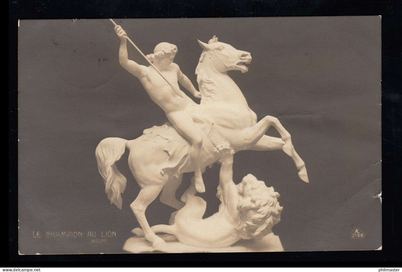 Künstler-AK Skulptur Le Champion Au Lion, BREMEN 29.6.1907  - Unclassified