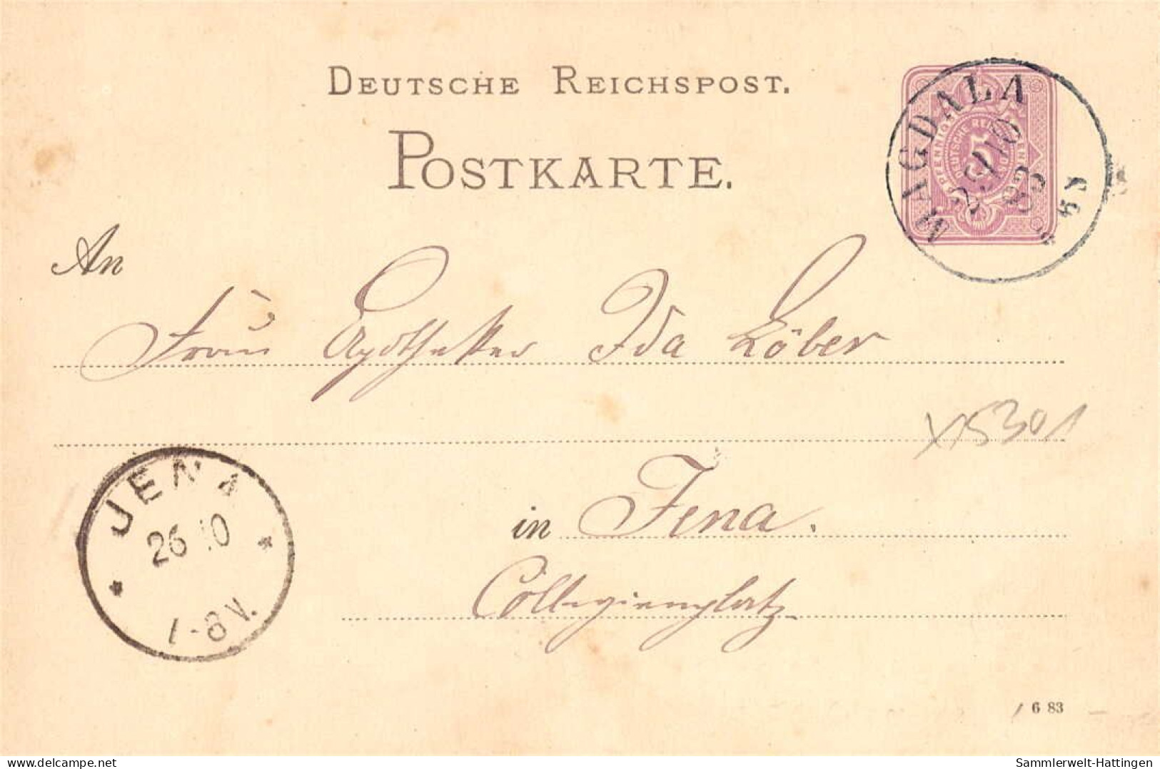 604222 | Sauberer Abschlag Des Poststempels Auf Ganzsache,  | Magdala (O - 5301), -, - - Covers & Documents