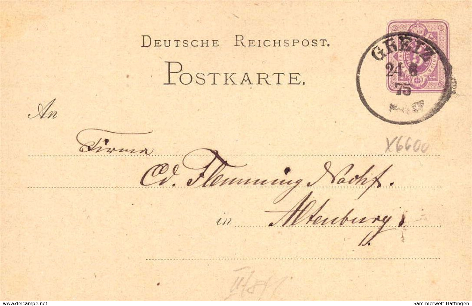 604215 | Sauberer Abschlag Des Poststempels Auf Ganzsache,  | Greiz (O - 6600), -, - - Briefe U. Dokumente