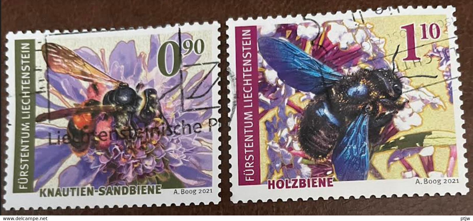 Stamp Of Liechtenstein 2022: Bees, Insects - SALE - Oblitérés