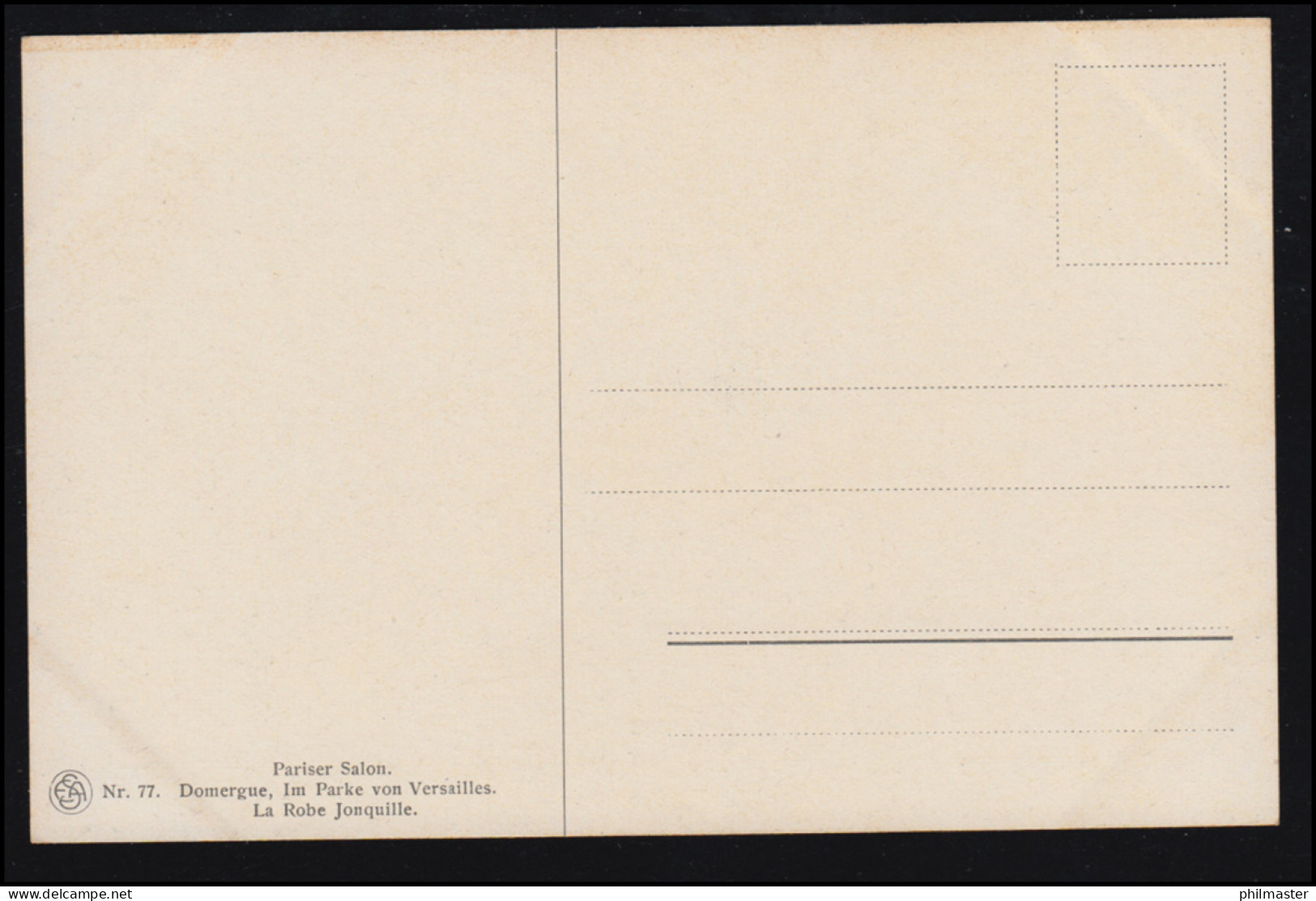 Künstler-AK Domergue: La Robe Jonquille - Im Park Von Versailles, Ungebraucht - Unclassified