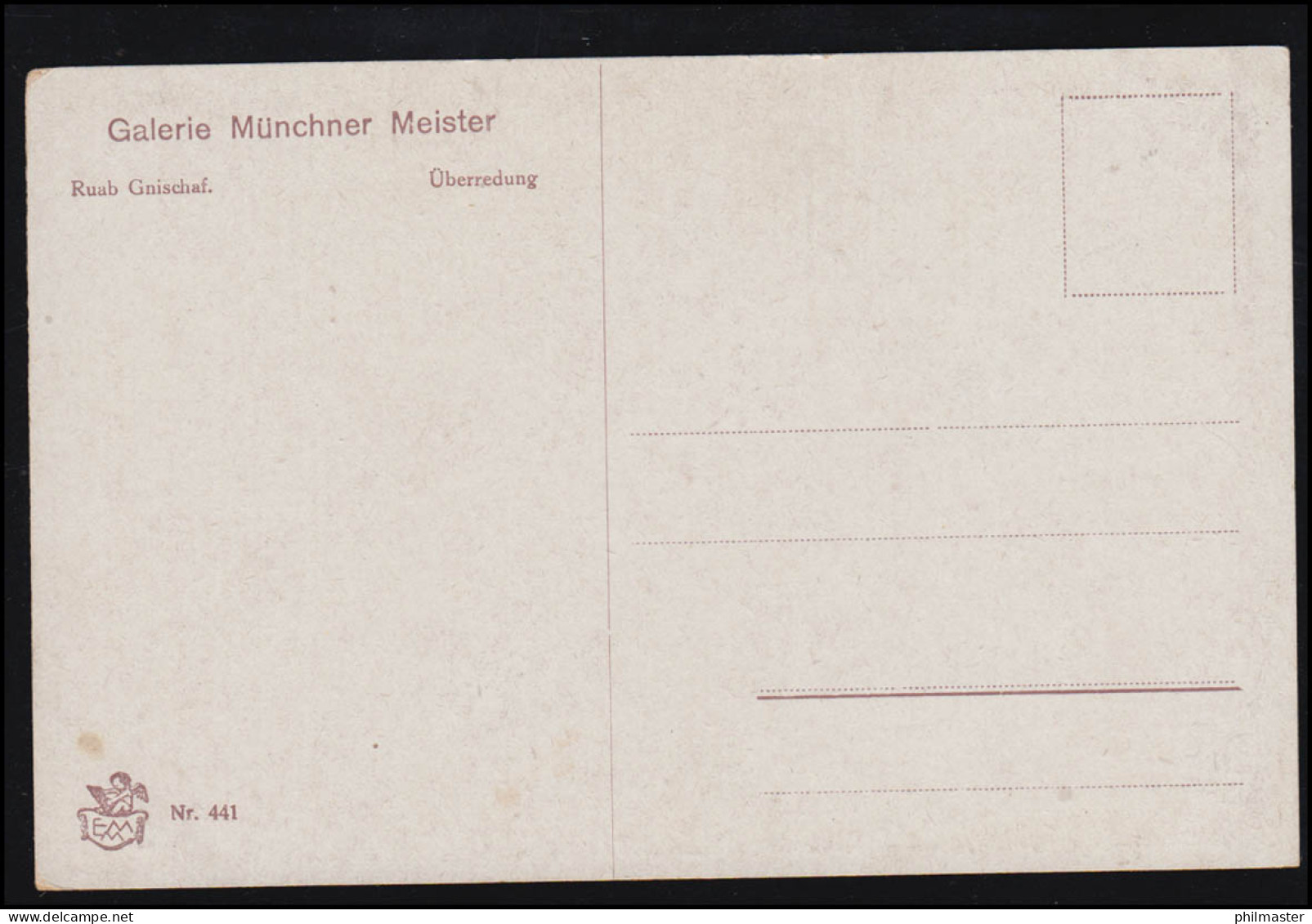 Künstler-AK Ruab Gnischaf: Überredung, Galerie Münchner Meister., Ungebraucht - Ohne Zuordnung