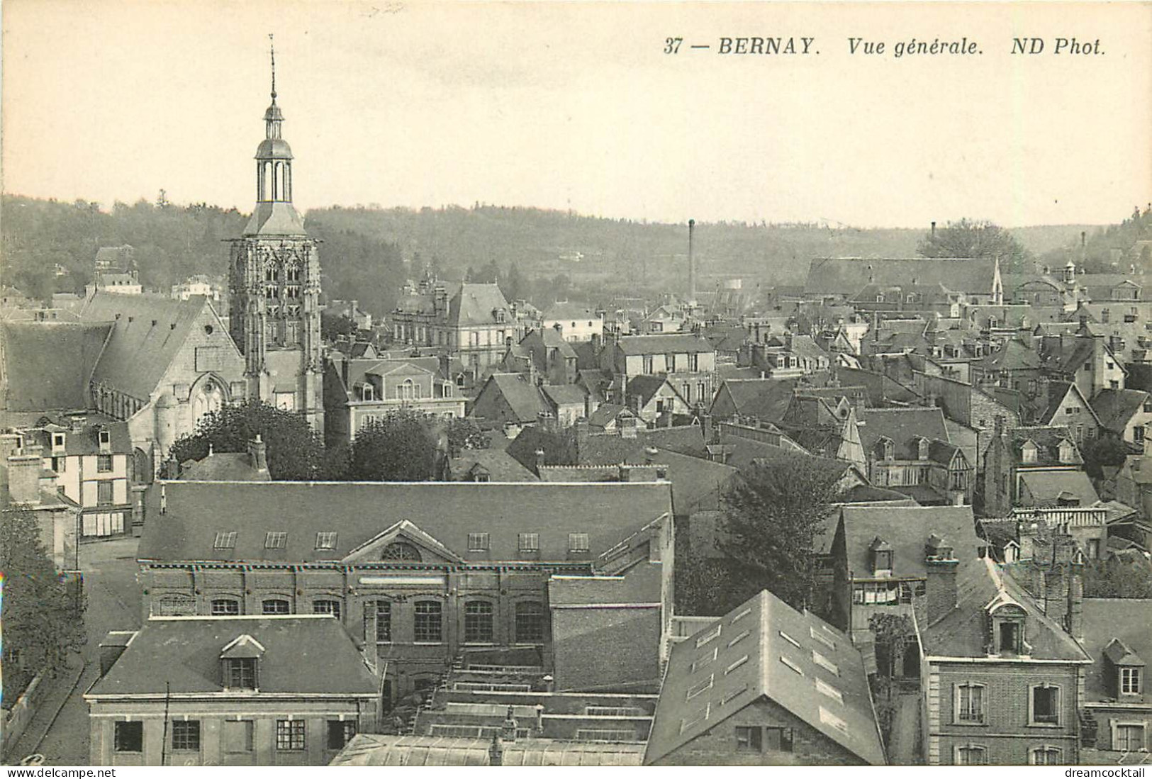 Top Promotion 2 Cpa 27 BERNAY. La Ville Et Nef Eglise Sainte-Croix - Bernay