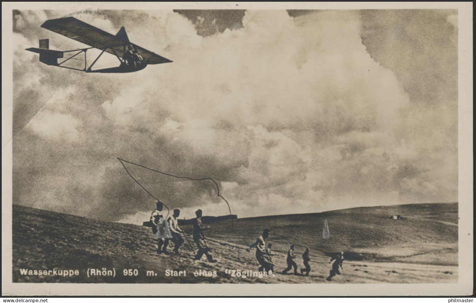379 Fliegerlager Wasserkuppe - Ansichtskarte 20.7.1932, Start Eines Zöglings - Sonstige & Ohne Zuordnung