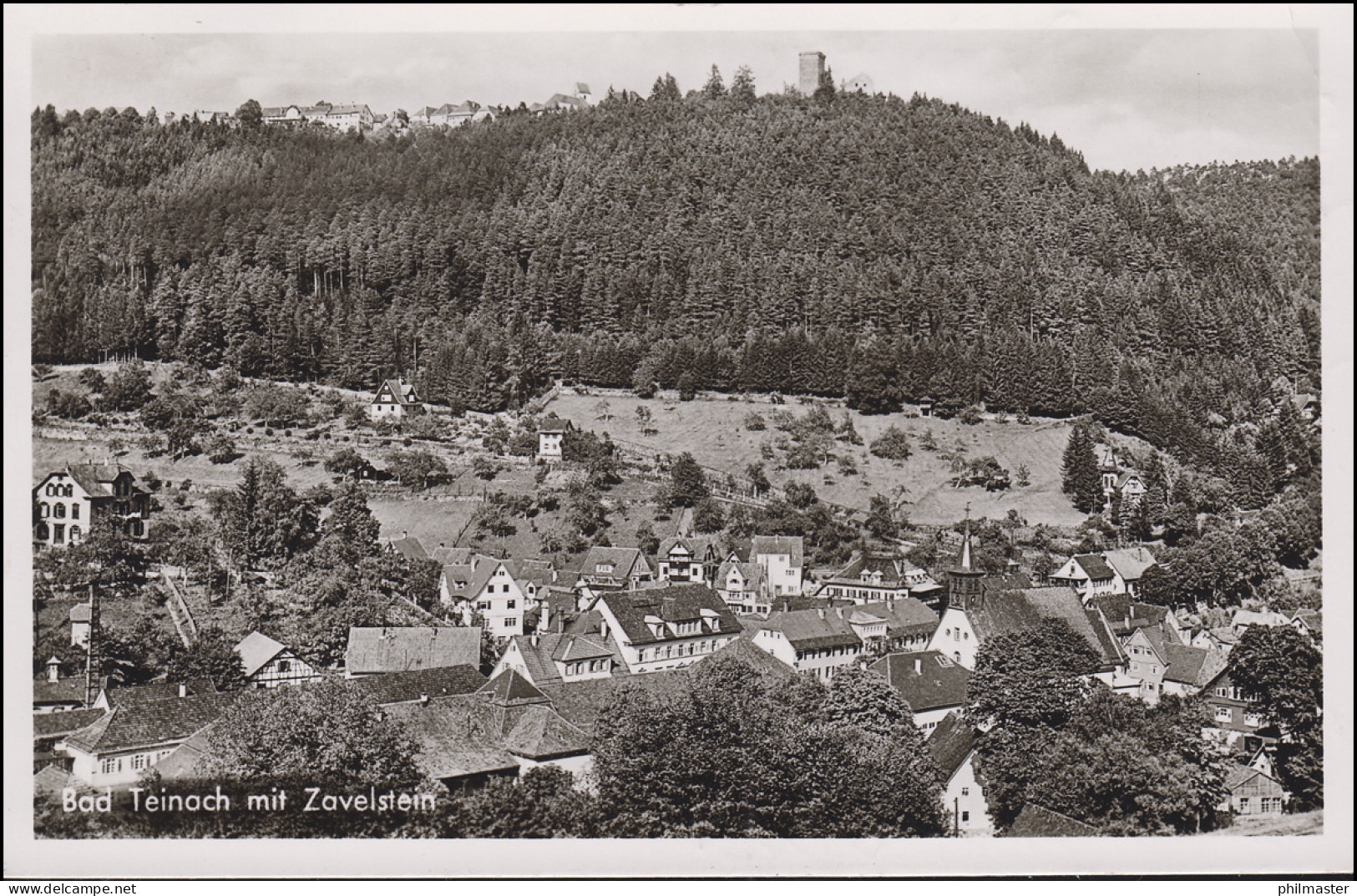 Landpost Zavelstein über CALW LAND 27.6.1955 Auf AK Bad Teinach Mit Zavelstein - Other & Unclassified