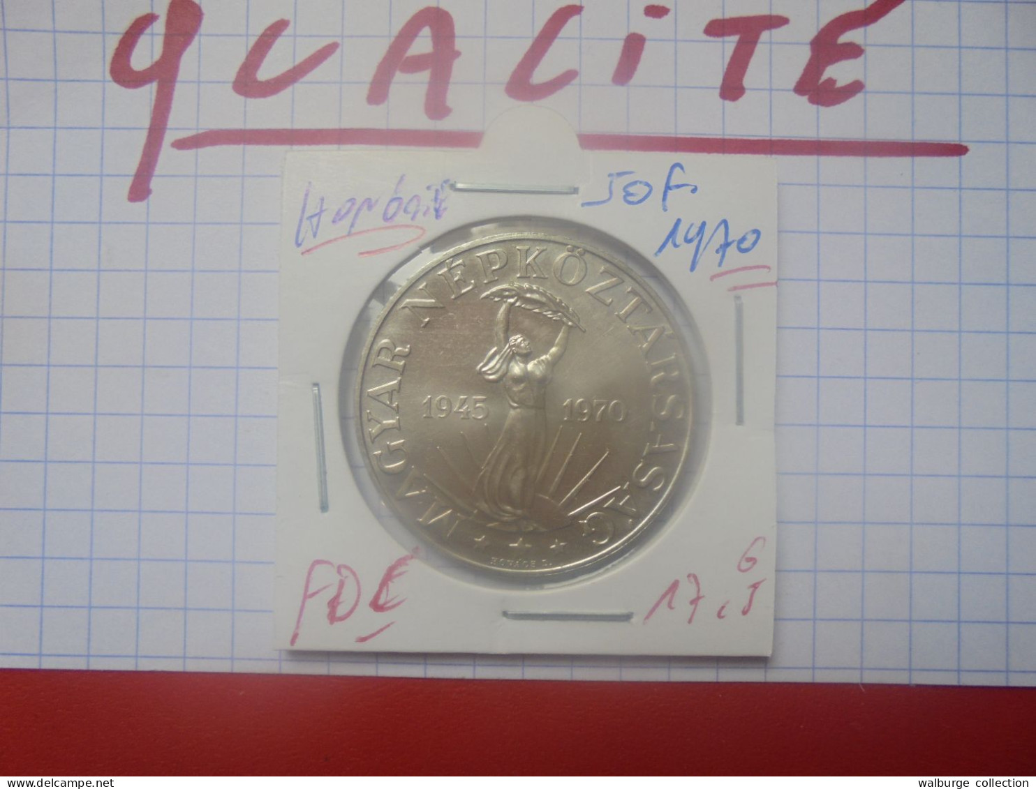 +++QUALITE+++HONGRIE 50 FORINT 1970 ARGENT (A.3) - Hongarije