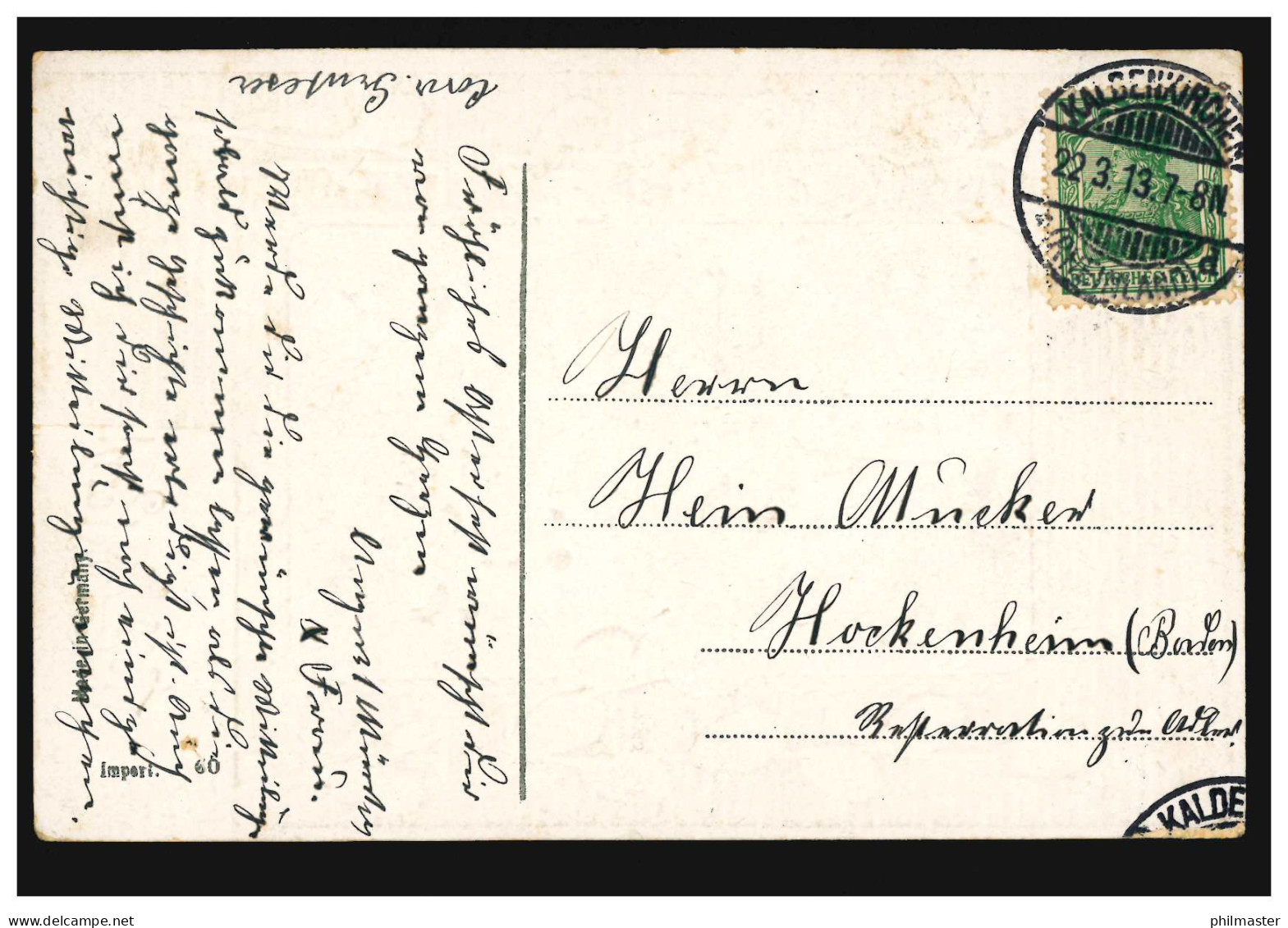 Prägekarte Ostern Landschaft Schafherde Und Weidenkätzchen, KALDENKIRCHEN 1913 - Other & Unclassified