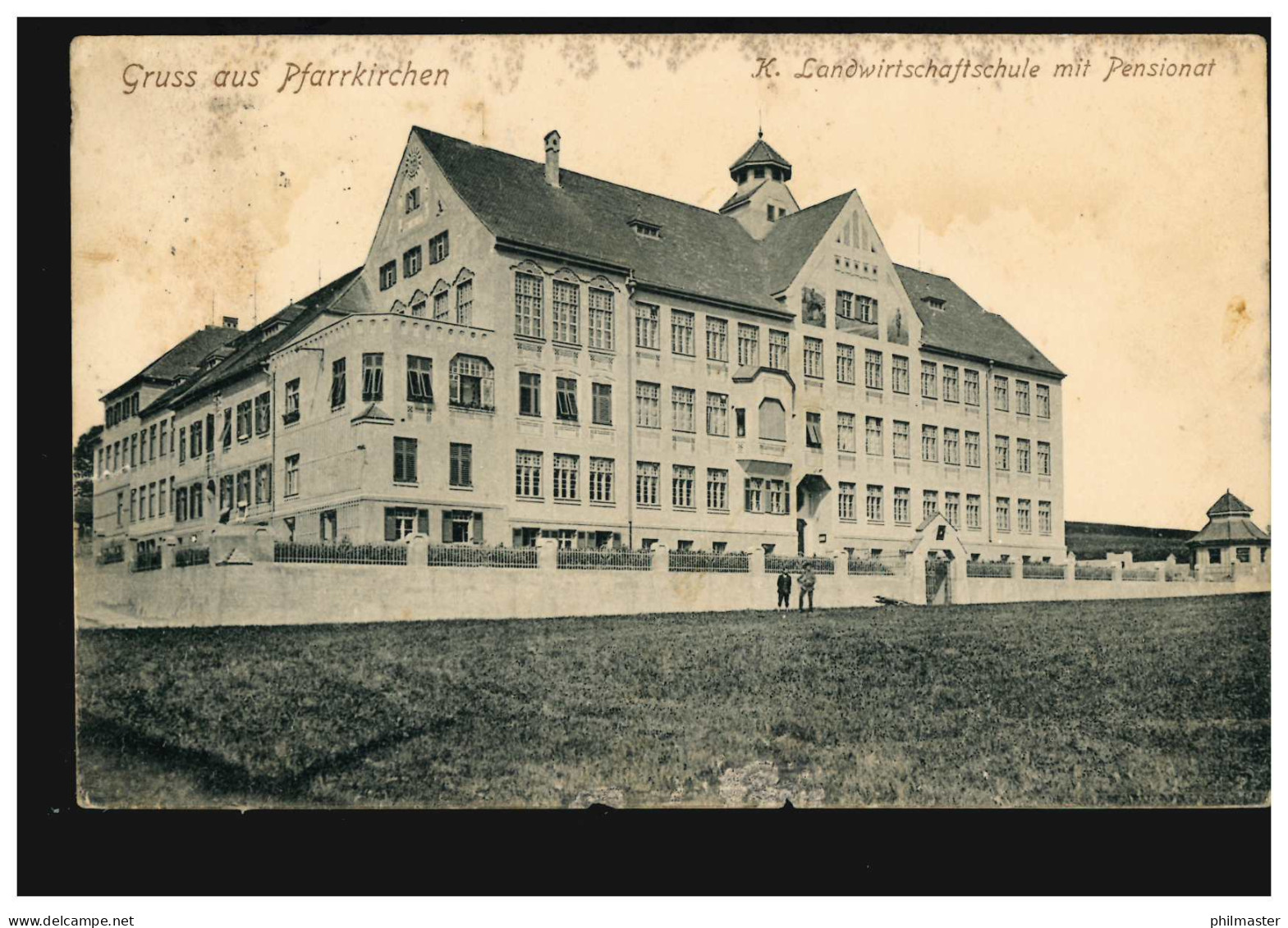 AK Gruss Aus Pfarrkirchen: Kgl. Landwirtschaftsschule Mit Pensionat, 27.11.1907 - Other & Unclassified