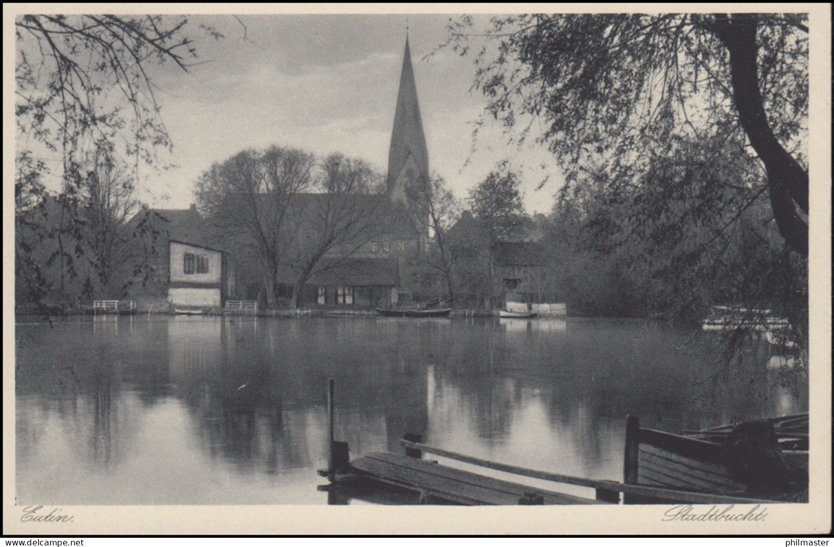 Landpost-Stempel Bujendorf über PÖNITZ (OSTHOLST) 8.4.38 Auf AK Eutin Stadtbucht - Lettres & Documents