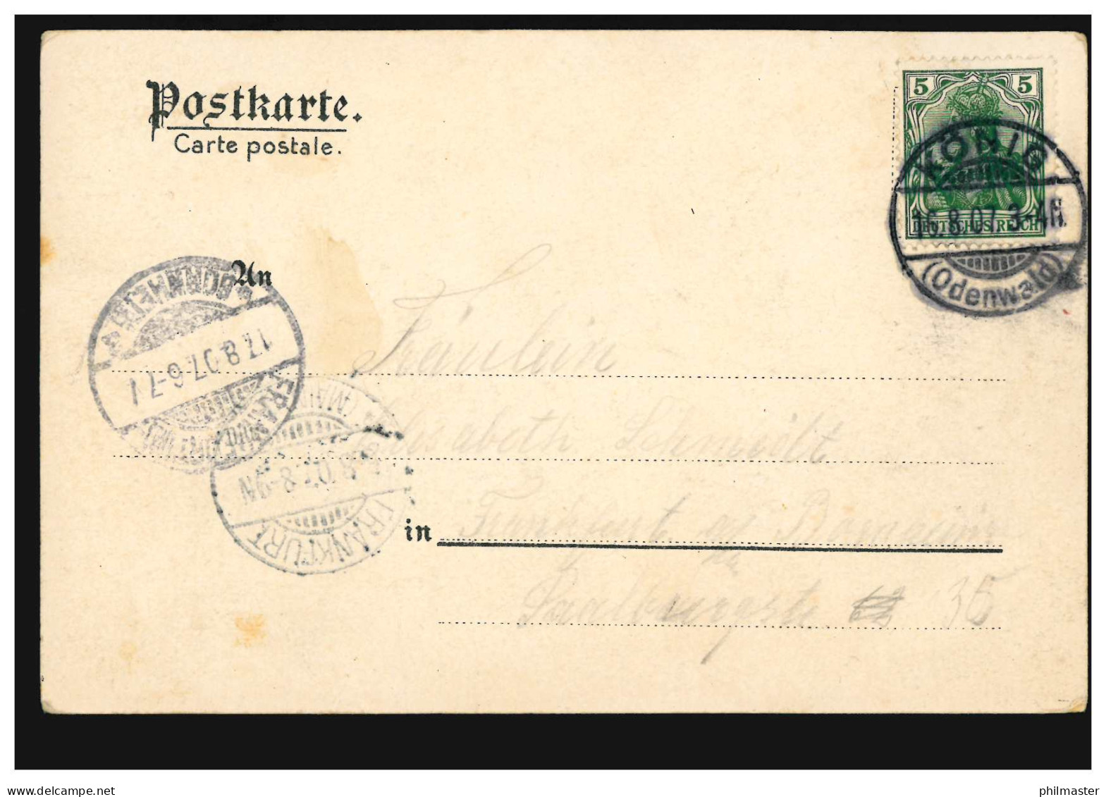 AK Gruss Vom Breuburger Hof: Neustadt/Odenwald - Breuburgblick, KÖNIG 16.8.1907 - Autres & Non Classés