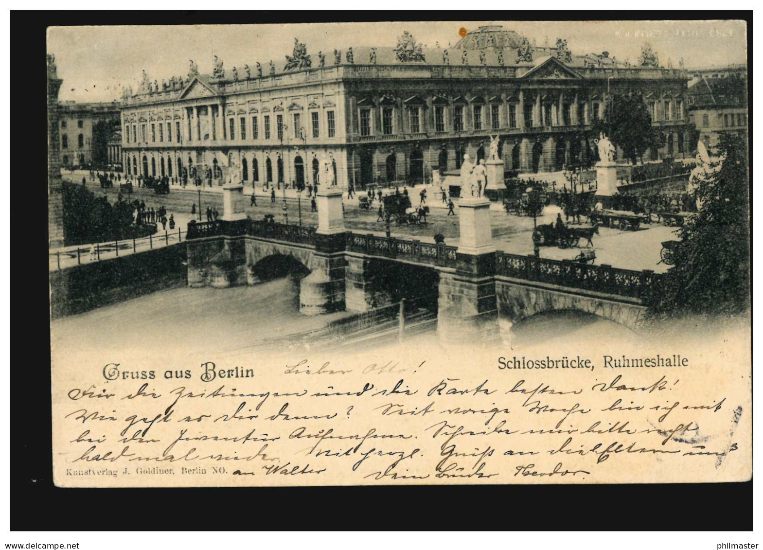 AK Gruss Aus Berlin: Schlossbrücke Ruhmeshalle, BAUMSCHULENWEG B. BERLIN 17.5.03 - Autres & Non Classés