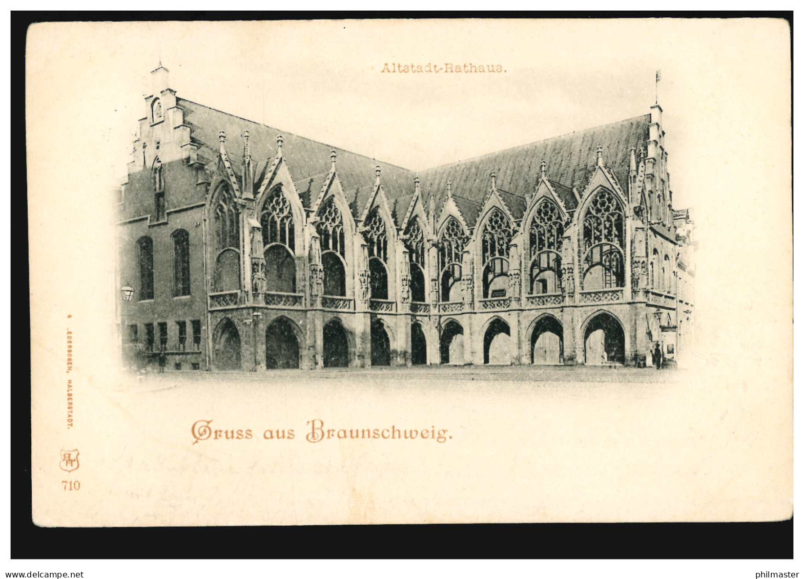 AK Gruss Aus Braunschweig: Altstadt-Rathaus, 8.2.1898 Nach ZWICKAU 9.2.98 - Otros & Sin Clasificación