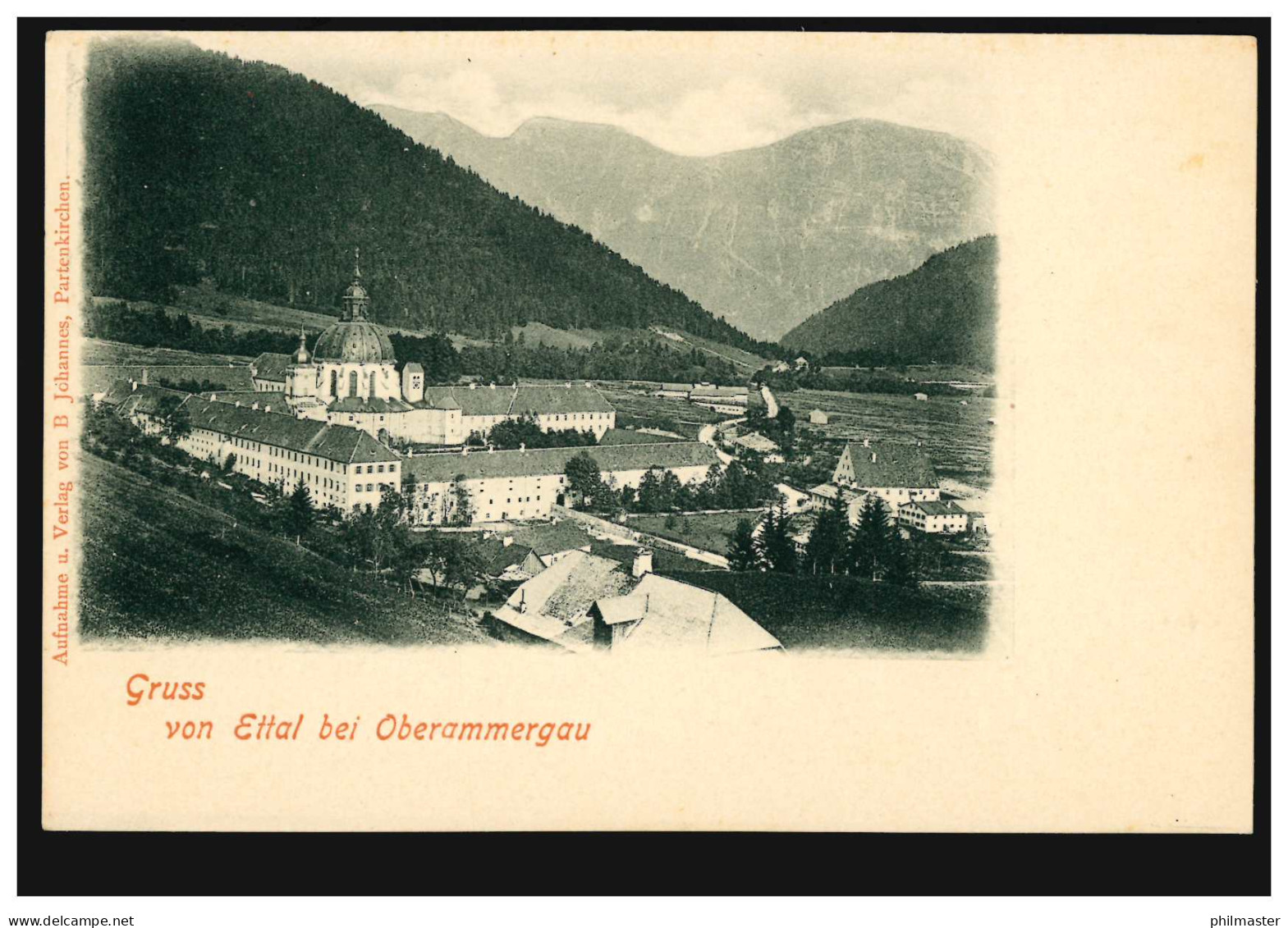 AK Gruss Von Ettal Bei Oberammergau, Aufnahme Und Verlag Johannes, Ungebraucht  - Other & Unclassified