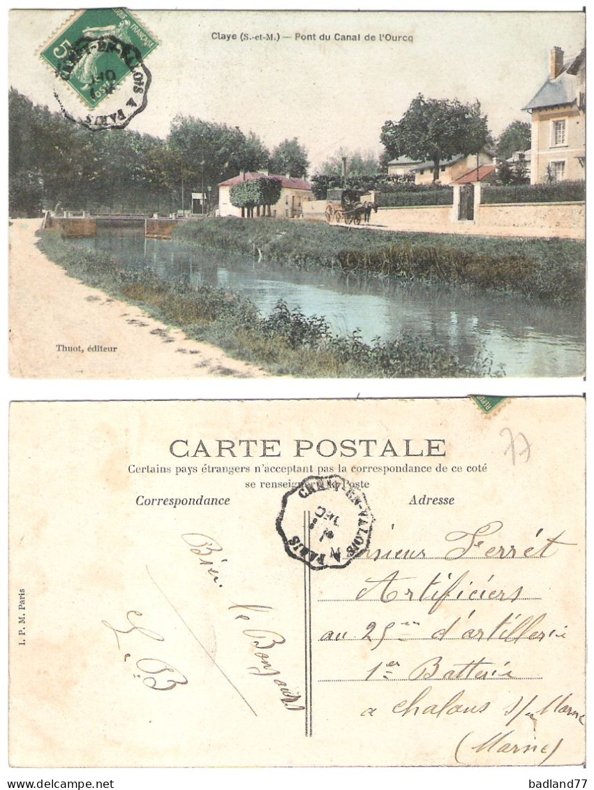 77 - CLAYE - Pont Du Canal De L'Ourcq - Otros & Sin Clasificación