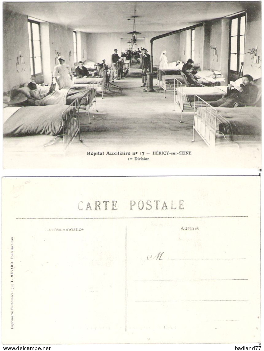 77 - HERICY-SUR-SEINE - Hôpital Auxilliaire N°17 - 1re Division    (Belle Carte-non Circulée-animée) - Autres & Non Classés